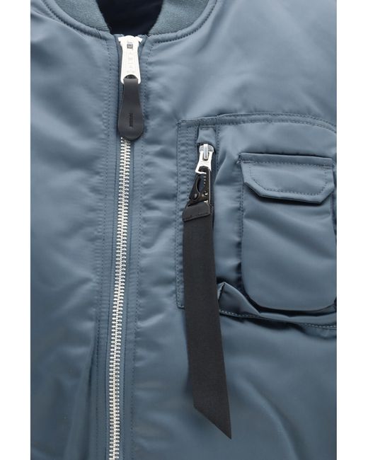 Alpha Industries Blue Ma-1 Base Vest Nylon Blazers E Vests for men