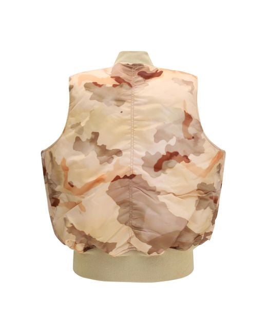 Alpha Industries Natural Ma-1 Base Camouflage Vest Nylon Blazers E Vests for men