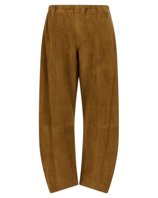 Khaite Natural Clover Pants Lamb Leather (Ovis Aries)