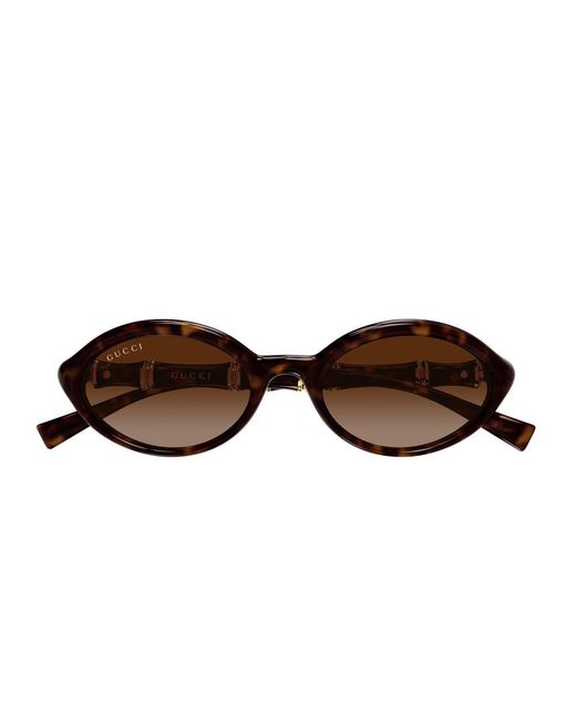 Gucci Brown Gg2059S Linea Sign Iniettato Sunglasses