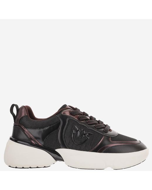 Pinko Black Sneakers Alba Leather-Blend Upper: Leather Trainers