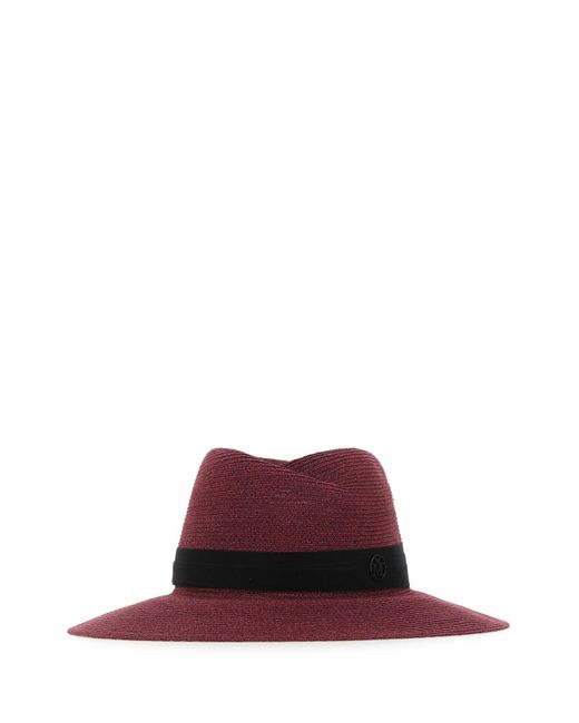Maison Michel Red Paris Hats And Headbands