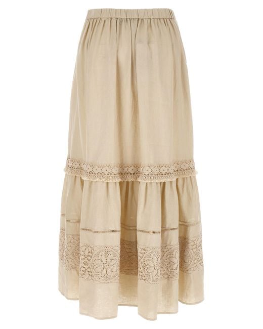Max Mara Natural Linen Mini Skirt