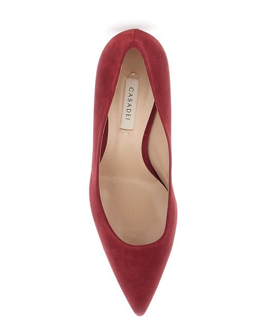 Casadei Red Pumps Suede 80 Mm Heel