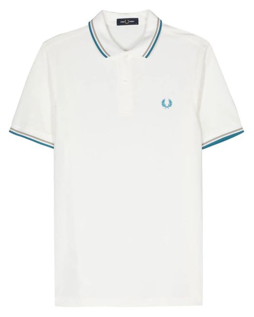 Fred Perry White Fp Twin Tipped Shirt for men