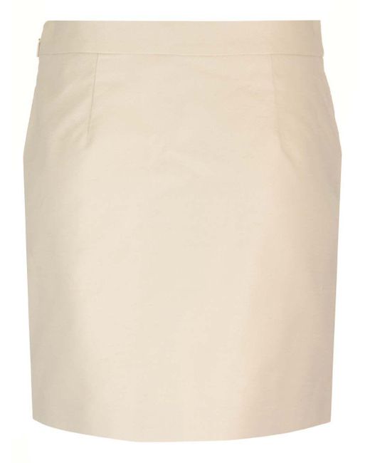 Fendi Natural High-Waisted Mini Skirt