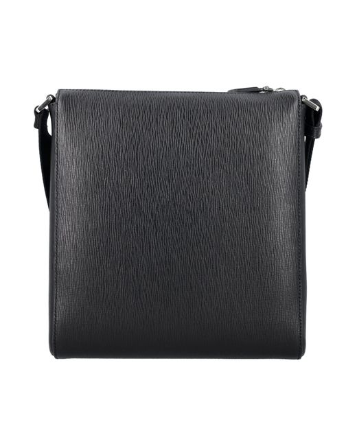 Ferragamo Black Gancini Crossbody Bag for men