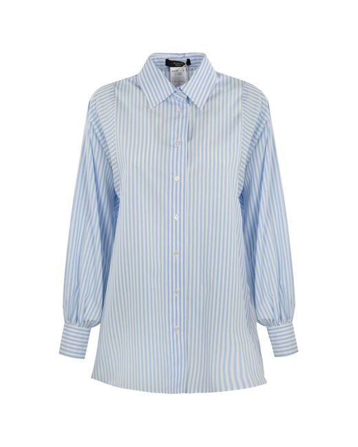 Weekend by Maxmara Blue Fufy Striped Cotton Shirt