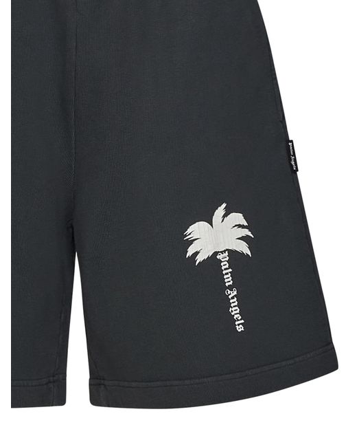 Palm Angels Black The Palm Gd Shorts for men