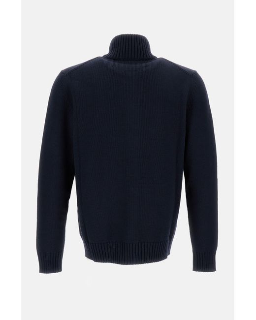Zanone Blue Wool Cardigan for men