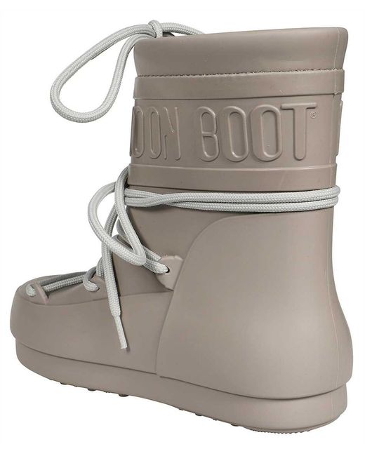 Moon Boot Gray Rubber Rain Boots