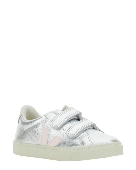 Veja White Sneakers Esplar Leather Organic Traced Trainers