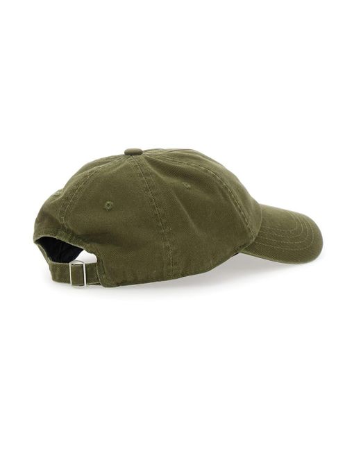 Drole de Monsieur Green Baseball Cap With Front Print for men