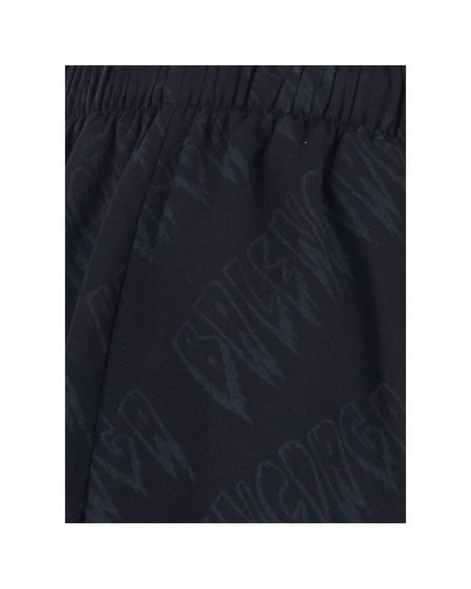 Balenciaga Blue High-Waisted Shorts Viscose for men