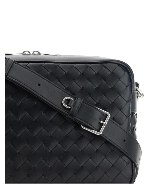 Bottega Veneta Black Shoulder Bag Camera- Calf Leather for men