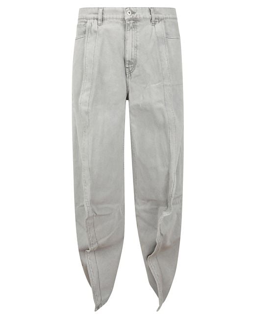 Y. Project Gray Ruffle-detail Wide-leg Jeans for men