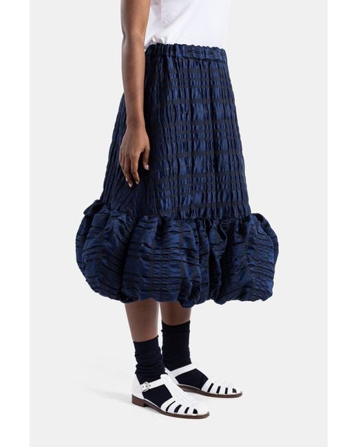 Noir Kei Ninomiya Blue Mid-Length Skirt With Volume