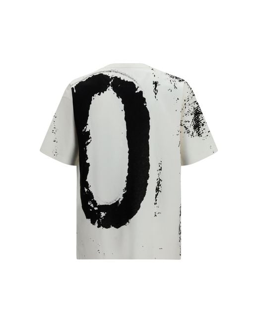 Maison Margiela Gray Number 10 Print Cotton T-Shirt T-Shirts for men