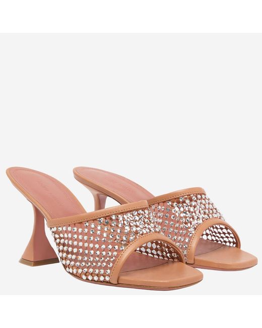 AMINA MUADDI White Sandals Lupita Crystal