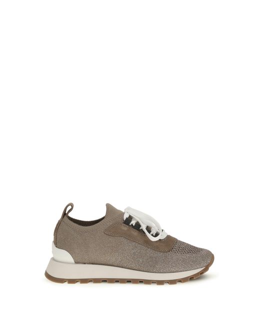 Brunello Cucinelli White Sneakers Upper: Cotton Trainers