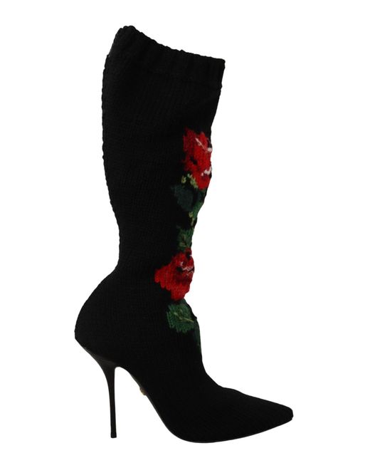 Dolce & Gabbana Black Heeled Boots