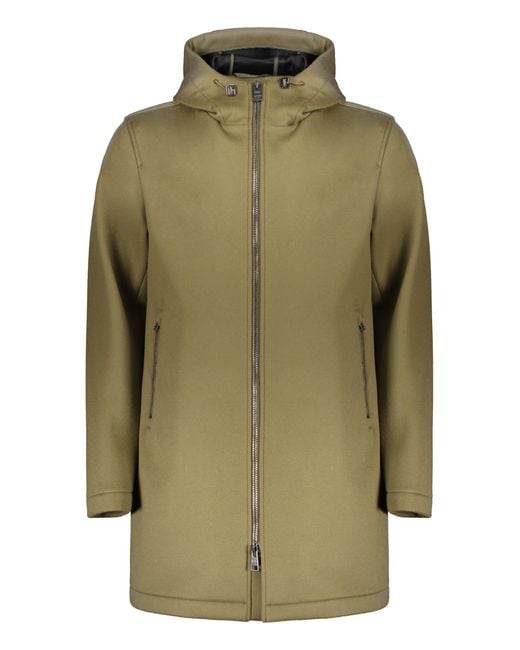 Herno Green Wool And Cashmere Jacket for men