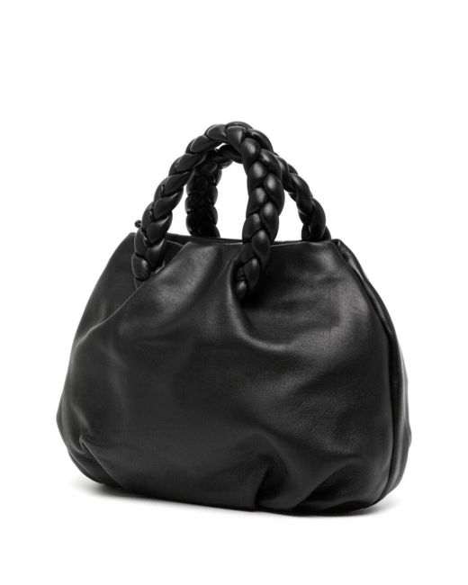 Hereu Black Medium Bombon Leather Tote Bag