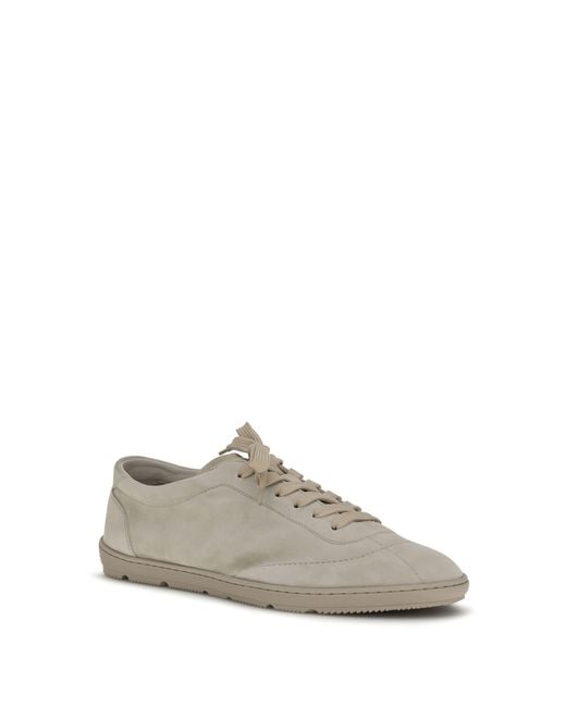 Brunello Cucinelli White Suede Sneakers for men