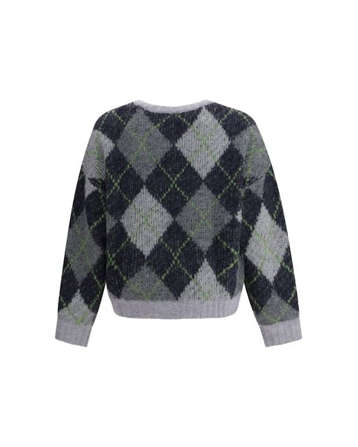 Emporio Armani Gray Rhombus Sweater for men