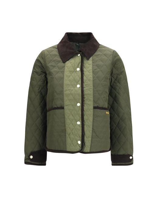 Barbour Green Ainsdale Quilted Jacket Polyester
