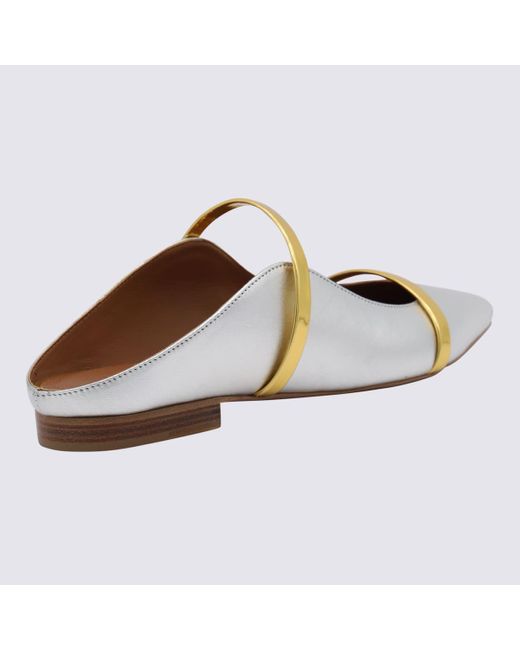 Malone Souliers Brown Silver And Gold-tone Leathher Maureen Flat Shoes