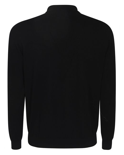 Drumohr Black Collared Sweatshirt for men