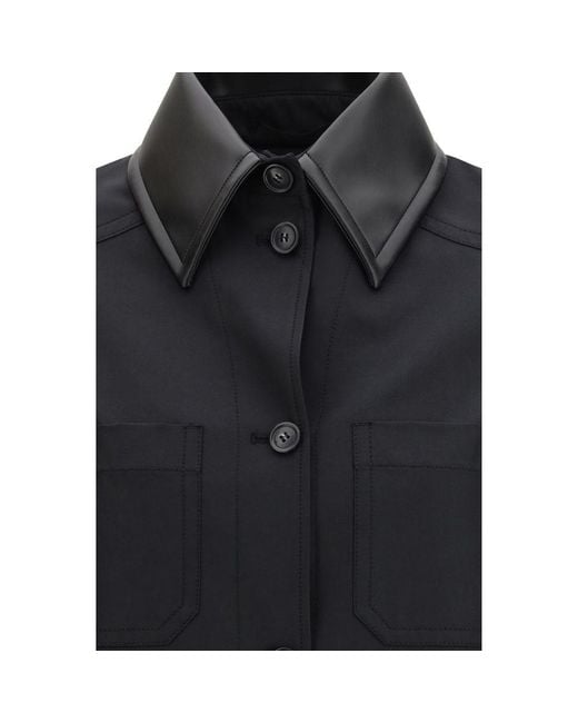 Max Mara Black Polyester Pattern Shirt