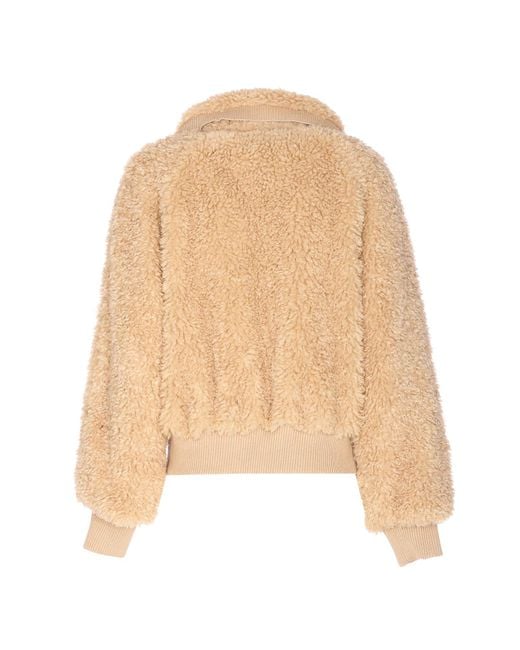 Essentiel Antwerp Natural Iwill Faux Fur Jacket