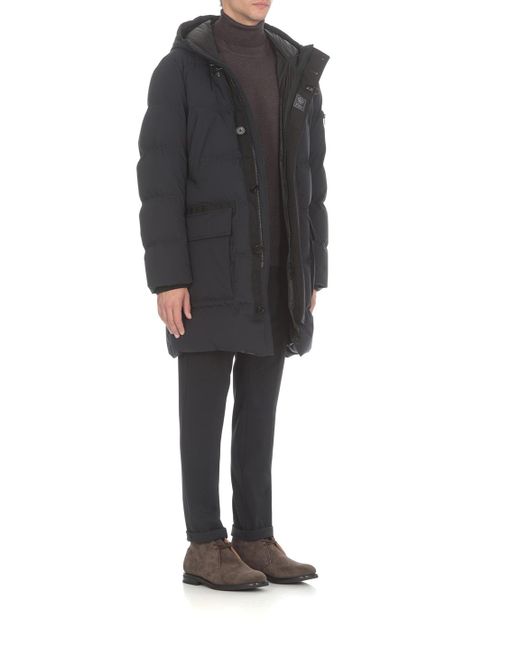 Fay Blue Quilted Down Jacket for men