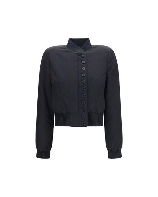 McQueen Blue Polyester Bomber Clothing