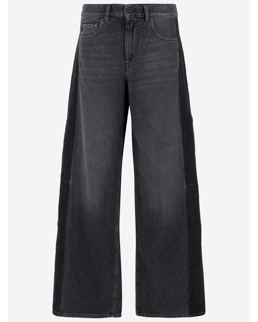 AG Jeans Blue Wide Fit Dark Jeans With Five-Pocket Design And Belt Loops