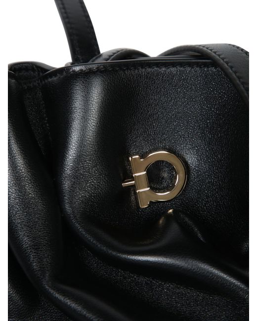 【送料&関税込】Ferragamo Gancini Piercing Black Bag Ferragamo Medium Gancio Piercing Shoulder Bag - Bergdorf Goodman