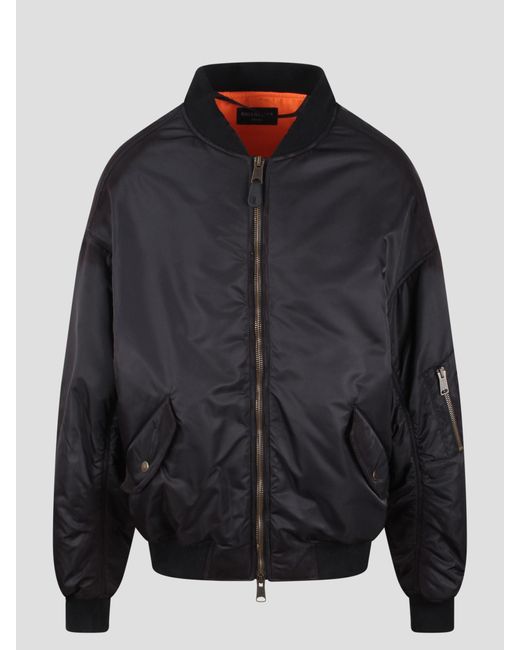 Balenciaga Off Shoulder Bomber in Black | Lyst UK Balenciaga Off Shoulder Bomber in Black | Lyst UK