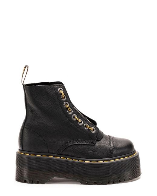 Dr. Martens Black Sinclair Platform Leather Boots for men