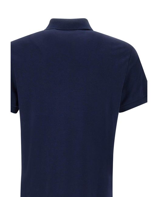 Lacoste Blue Cotton Polo Shirt for men