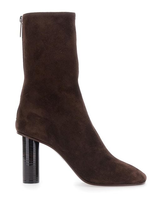 Paris Texas Brown Ankle Boot Alice 85 Leather Calf