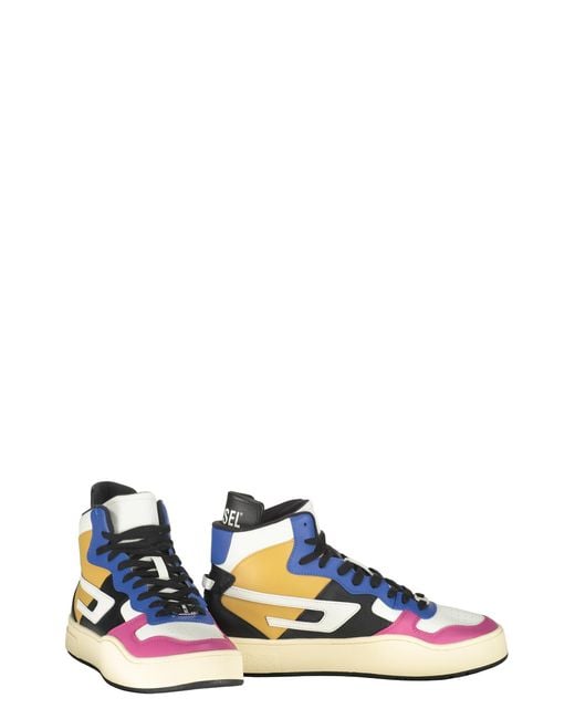 DIESEL Blue Colorful High Sneakers for men