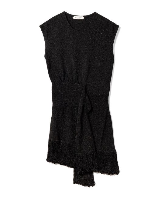 Lanvin Black Fitted Evening Dress