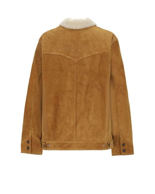 Levi's Brown Suede Jacket With Faux Fur Lining for men