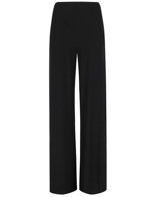 Norma Kamali Black Bias Pant Poliestere Elastane Pantaloni