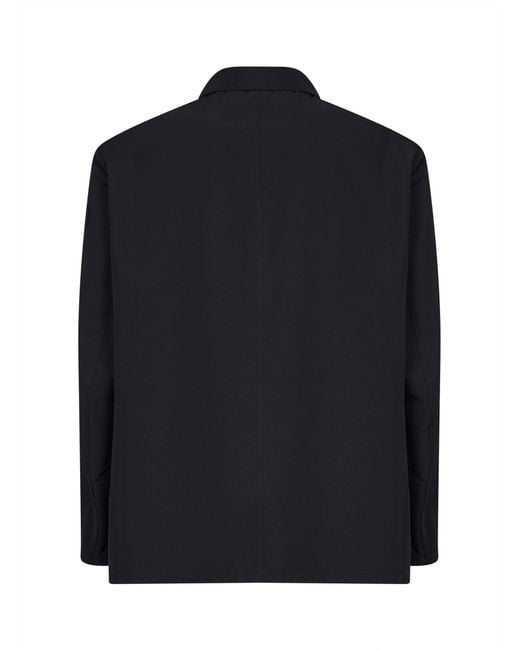 Jil Sander Blue Waterproof Recycled Polyester Single-Breasted Jacket for men