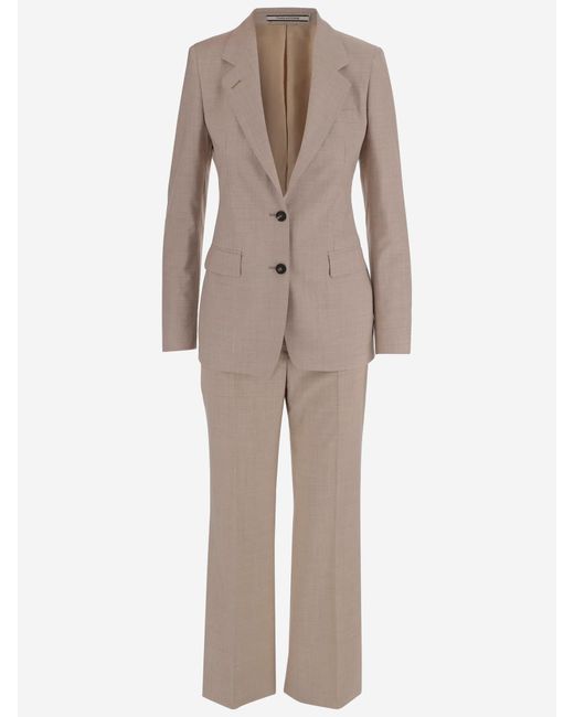 Tagliatore Natural Virgin Wool And Silk Suit