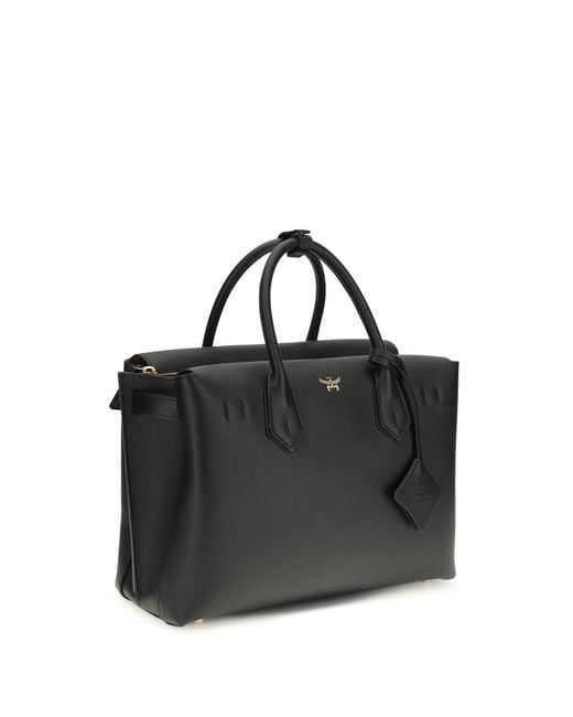 MCM Black Milla Handbag Calf Leather Bos Taurus Handbags