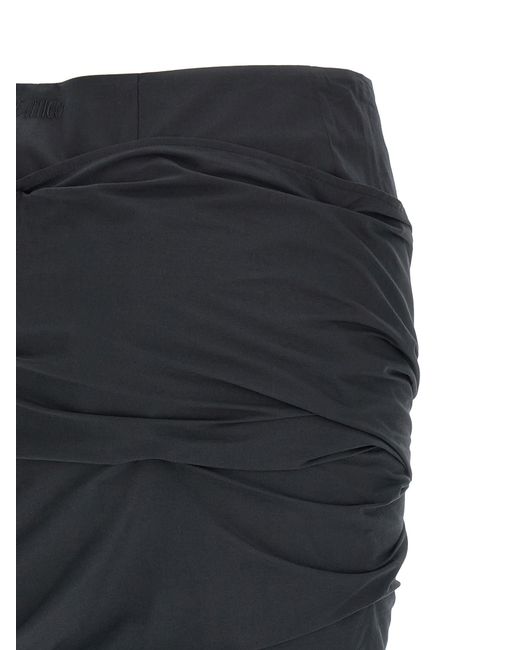 The Attico Black Bow Skirt